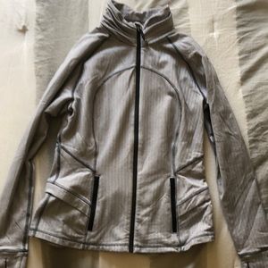 lululemon athletica Tops - White and grey lululemon track jacket lululemon athletica Tops - White and grey lululemon track jacket